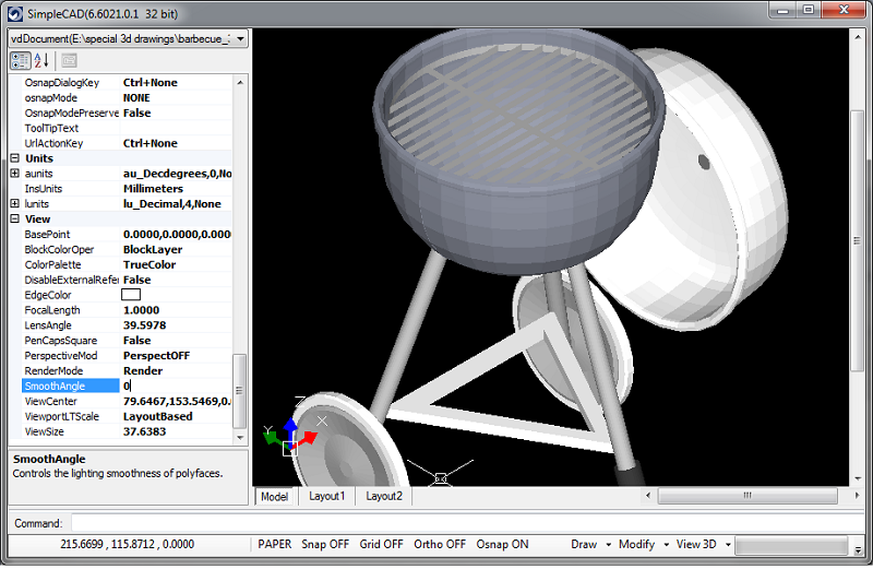 The original file in Render with SmoothAgle 0 The original file in Render with SmoothAgle 0