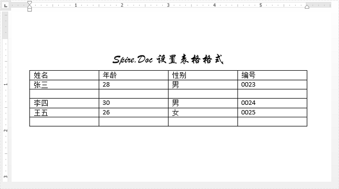 Word .NET库组件Spire.Doc系列教程:操作 Word 表格行和列 Word .NET库组件Spire.Doc系列教程:操作 Word 表格行和列