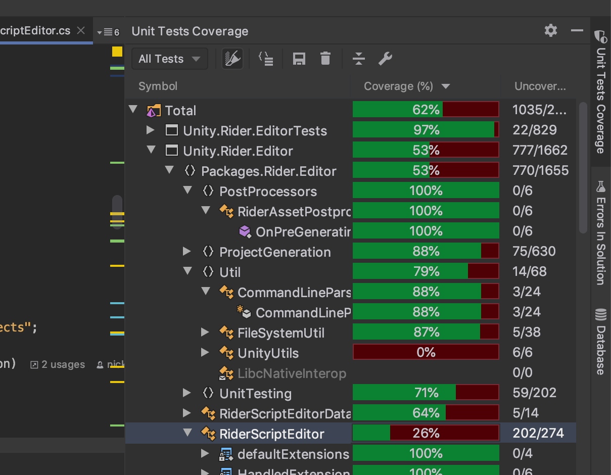 测试Unity的覆盖率 测试Unity的覆盖率