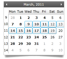 WPF,用户界面,NetAdvantage,Outlook,infrgistics,WPF网格,WPF日历,Windows 7,导航控件